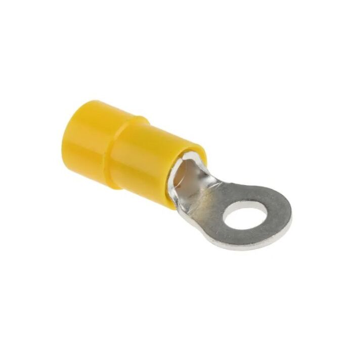 Ring terminal M4 pressing type, yellow 2,7-6,6 mm²