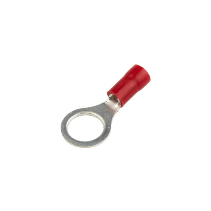 Ring terminal M10 pressing type, red 0,25-1,6 mm²
