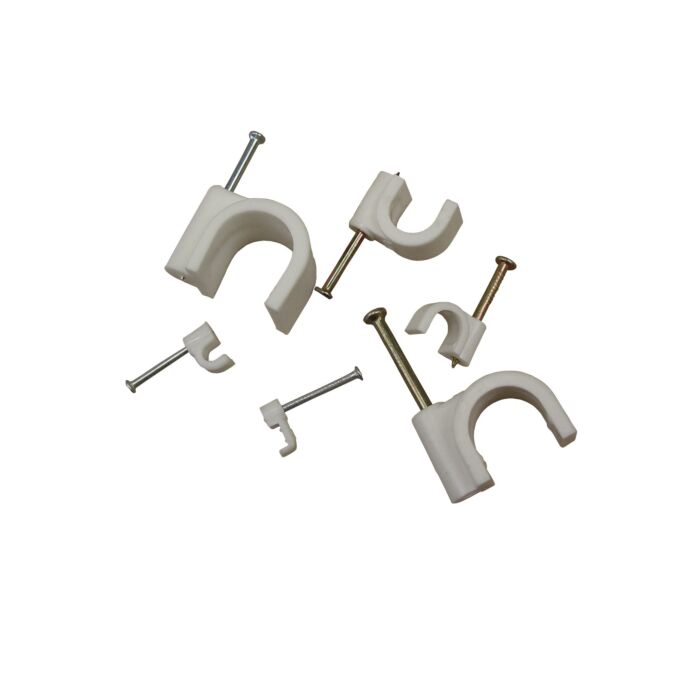 Cable-clip with nail 16-19mm